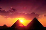 pyramids at sunrise/sunset